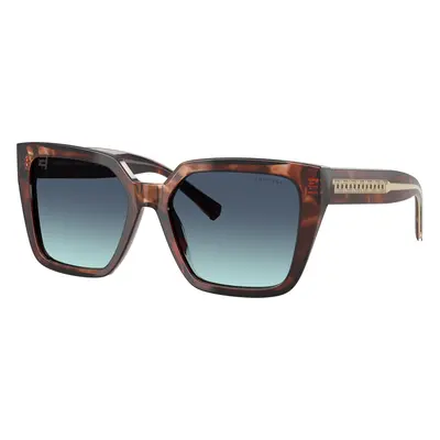 Tiffany & Co. Woman Sunglass TF4235 - Frame color: Spotted Brown Havana, Lens color: Azure Grad