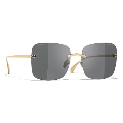 Chanel Woman Sunglass Square Sunglasses CH4287T - Frame color: Gold, Lens color: Dark Grey