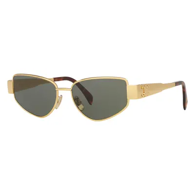 Celine Woman Sunglass CL40293U - Frame color: Gold, Lens color: Green