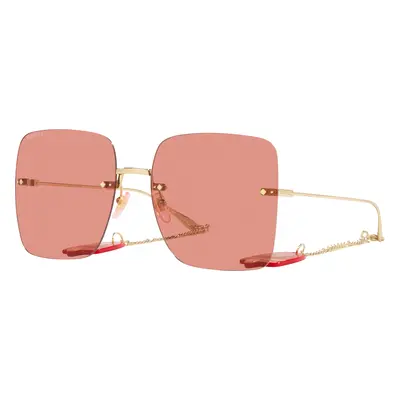 Gucci Woman Sunglass GG1147S - Frame color: Gold Shiny, Lens color: Pink