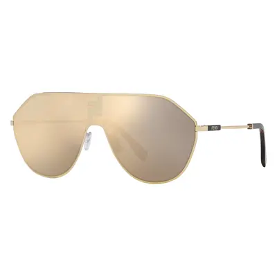 Fendi Man Sunglass Ffmatch - Frame color: Gold, Lens color: Brown