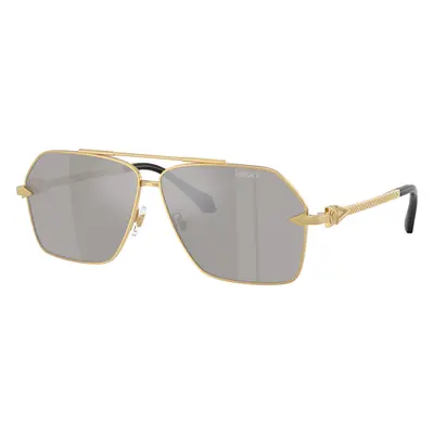 Versace Man Sunglass VE2284 - Frame color: Gold, Lens color: Light Grey Mirror Silver