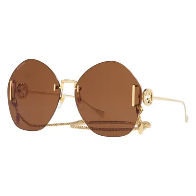 Gucci Woman Sunglass GG1203S - Frame color: Gold, Lens color: Brown