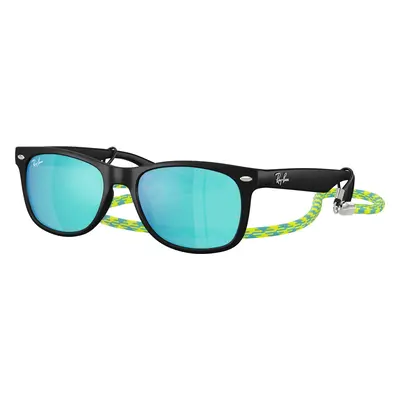 Ray-Ban Unisex Sunglass RB9052S New Wayfarer Kids Summer Capsule - Frame color: Rubber Black, L