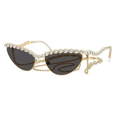 Swarovski Woman Sunglass SK7030 - Frame color: Gold, Lens color: Dark Grey