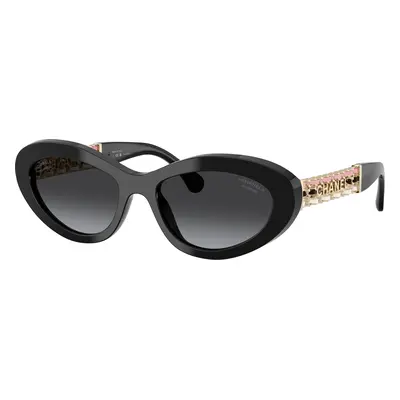 Chanel Woman Sunglass Cat Eye Sunglasses CH5538QA - Frame color: Black, Lens color: Grey