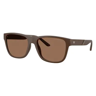 Emporio Armani Man Sunglass EA4243 - Frame color: Matte Brown, Lens color: Dark Brown