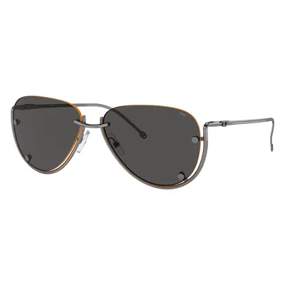 Diesel Unisex Sunglass DL1003 - Frame color: Shiny Gunmetal, Lens color: Dark Grey