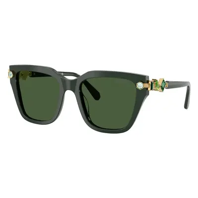 Swarovski Woman Sunglass SK6041 - Frame color: Dark Green, Lens color: Dark Green