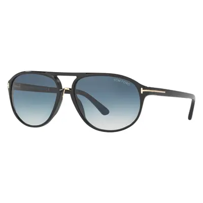 Tom Ford Man Sunglass Ft0447 Jacob - Frame color: Black Shiny, Lens color: Blue Gradient