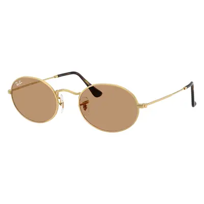 Ray-Ban Unisex Sunglass RB3547 Oval Metal Summer Capsule - Frame color: Arista Gold, Lens color