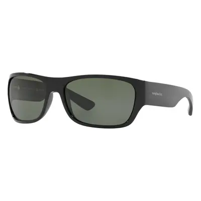 Sunglass Hut Collection Man Sunglass HU2013 - Frame color: Black, Lens color: Polar Green