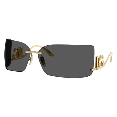 Dolce&Gabbana Woman Sunglass DG2319 - Frame color: Gold, Lens color: Dark Grey