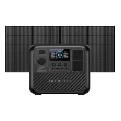 BLUETTI AC70 Power Station | 768Wh 1,000W - BLUETTI UK, AC70+PV350 | 1000W 768Wh | 350W Solar Ki