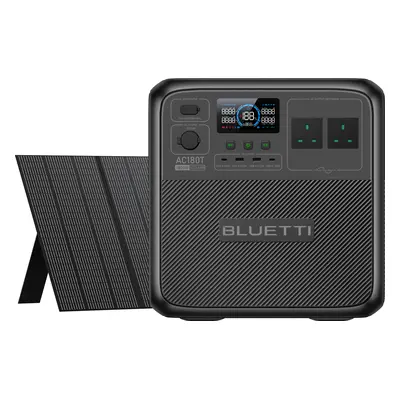 BLUETTI AC180T Power Station | 2 Swappable Batteries, 1,800W, 1,433Wh, AC180T+PV350 | 1800W 1433