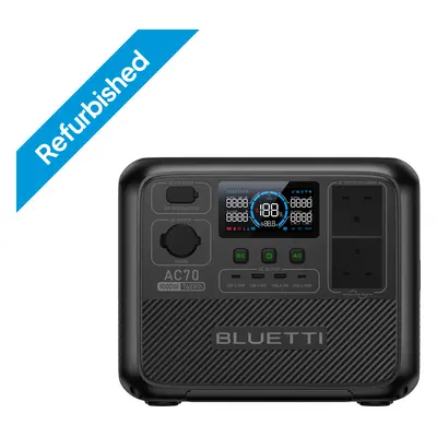 BLUETTI AC70 Power Station | 768Wh 1,000W (Refurbished)