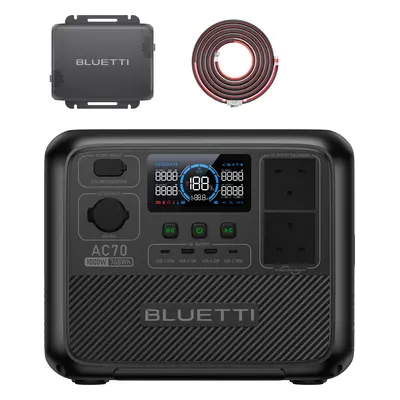 BLUETTI Charger 1: Charge Portable Power Station While Driving, AC70+Charger 1+DC Input Cables