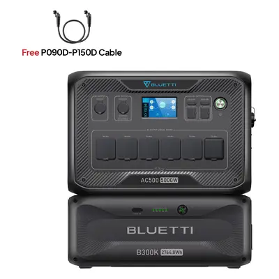 BLUETTI AC500 + B300K Home Battery Backup, AC500 Inverter | 5000W | B300K or B300S Required. / B