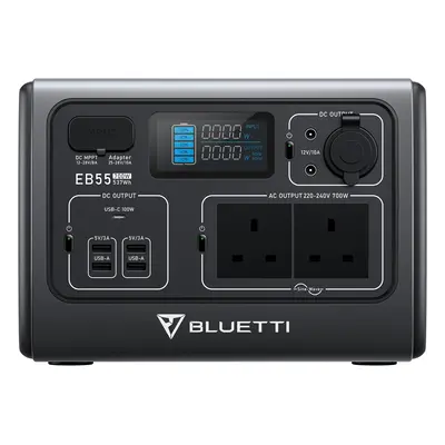 BLUETTI EB55 Portable Power Station | 700W 537Wh, EB55 | 700W 537Wh Power Station