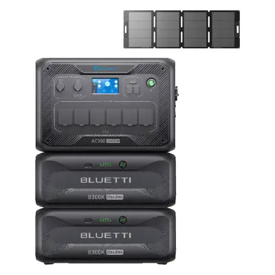 BLUETTI AC300 + B300K Home Battery Backup | 3,000 W, 2,764.8 Wh, AC300+B300K*2 | 3000W Output | 