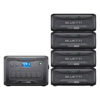 BLUETTI AC300 + B300K Home Battery Backup | 3,000 W, 2,764.8 Wh, AC300+B300K*4 | 3000W Output | 