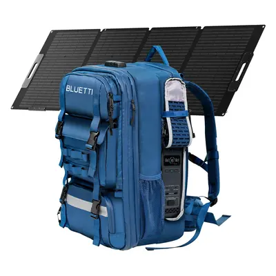 BLUETTI Handsfree 2 Portable Backpack Power | 512Wh 700W, Handsfree 2+SP120L | 60L Storage | 700