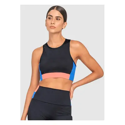 High Neck Mesh Back Sports Bra