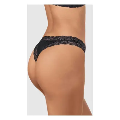 Low Rise Waistband Lace Trim Thong