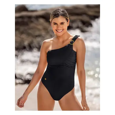 One-Piece Slimming Swimsuit with Asymmetrical Design