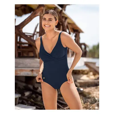 One-Piece Scoop Slimming Swimsuit with Criss-Cross Top