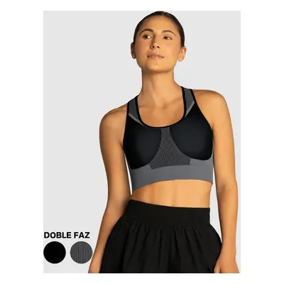 Seamless maximum support reversible sports bra