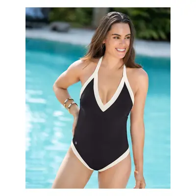 Contrast Frame Petite One-Piece Swimsuit