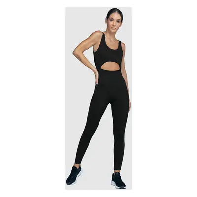 Plunge Back Front Cutout Active Jumpsuit