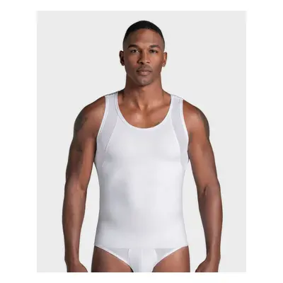 Stretch Cotton Moderate Compression Shaper Singlet with Mesh Cutouts