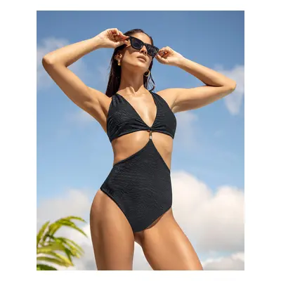 Tie-back plunge monokini