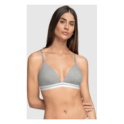 Marled Stretch Cotton Triangle Bra