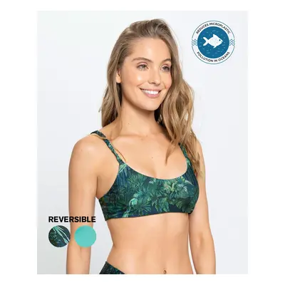 Eco-Friendly Reversible Bikini Top, Textured Straps