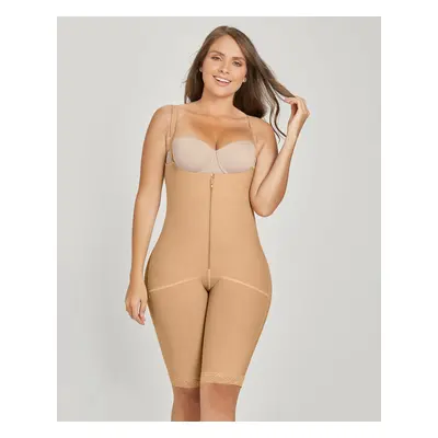 Knee-Length Body Shaper with Firm Compression