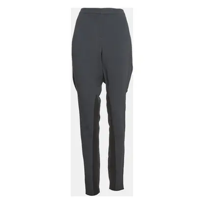 Emporio Armani Grey Crepe Paneled Pants