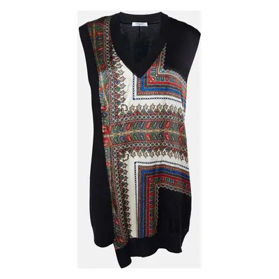 Givenchy Black Printed Silk & Wool Sleeveless Tunic