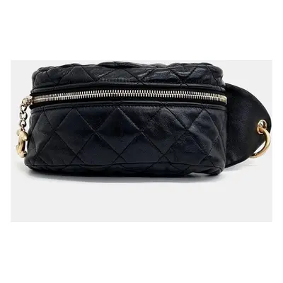 Chanel Black Quilted Leather Belt Bag