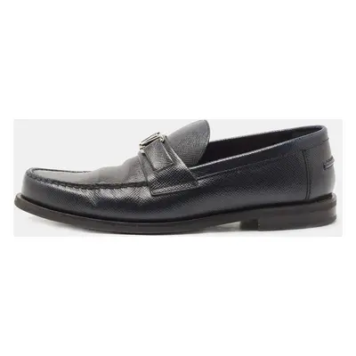 Louis Vuitton Navy Blue Leather Major Loafers Size 42.5