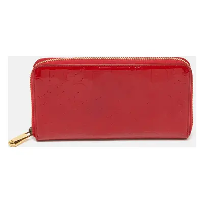 Dior Red Patent Leather Ultimate Zip Around Wallet