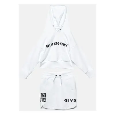 Givenchy Kids White Logo Embroidered Skirt & Hoodie Set Yrs