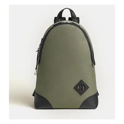 Hermes Kaki /Noir Bivouac Canvas and Swift Calfskin Allback Backpack