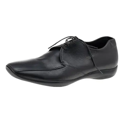 Prada Sport Black Leather Lace Up Derby Size 43.5