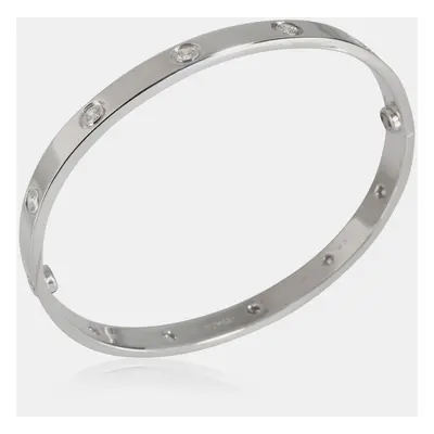 Cartier 18K White Gold 0.96 CTW Love Bracelet