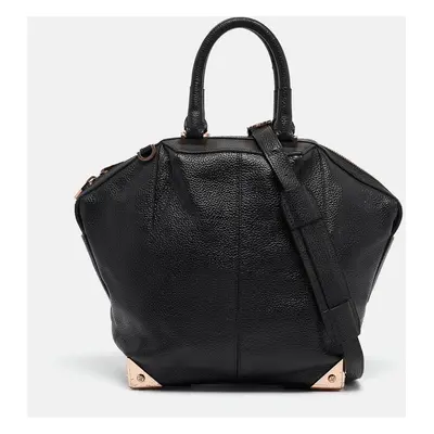 Alexander Wang Black Grain Leather Emile Satchel