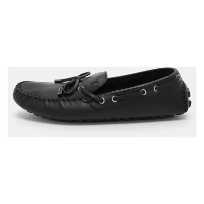 Louis Vuitton Black Leather Bow Loafers Size