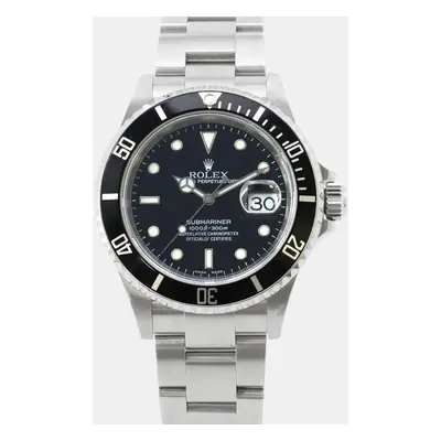 Rolex Stainless Steel Black Dial Submariner Date Watch mm